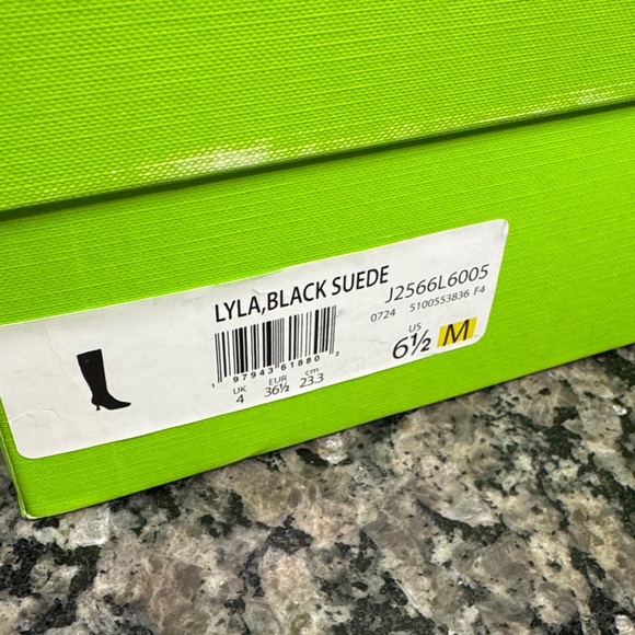 Sam Edelman Black suede Lyla knee high kitten Heeled Boots NWT 6.5 - Picture 12 of 15